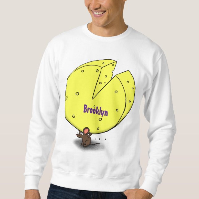 Niedliche Maus mit Cartoon-Abbildung Sweatshirt (Vorderseite)
