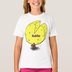 Niedliche Maus mit Cartoon-Abbildung T-Shirt