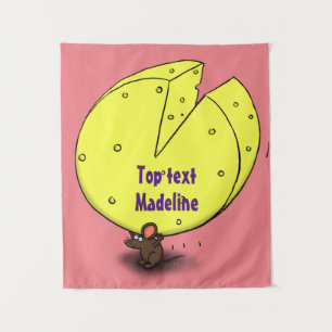 Niedliche Maus mit Cartoon-Abbildung Wandteppich