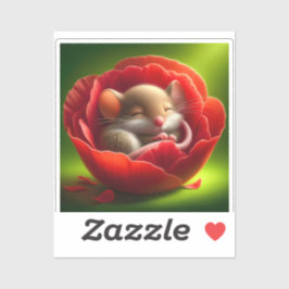 Niedliche Maus schlafen Aufkleber