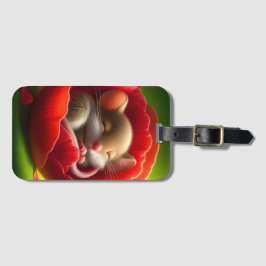 Niedliche Maus schlafen Gepäckanhänger