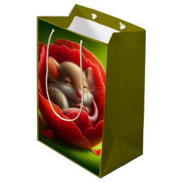 Niedliche Maus schlafen Mittlere Geschenktüte