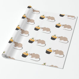 Niedliche Maus zu Halloween Eyeball Cupcake Geschenkpapier