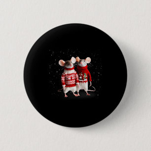 Niedliche Mäuse an einem schneebedeckten Tag in We Button
