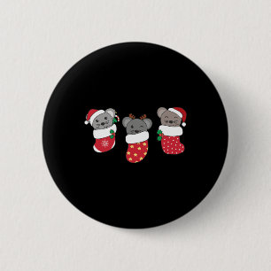 Niedliche Mäuse in Weihnachten Strümpfe für Weihna Button