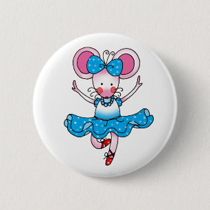 Niedliche Mäusemädchenballerina Button