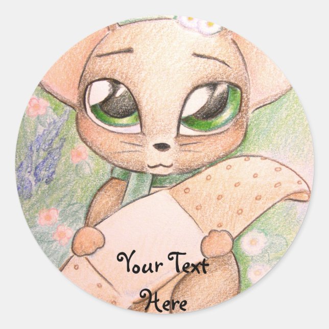 Niedliche Mauskleber Runder Aufkleber (Vorderseite)