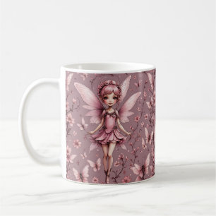 Niedliche Mauve Pixie Fairy Tasse
