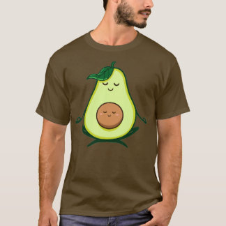 Niedliche Meditation Avocado Yoga T-Shirt