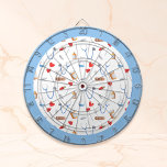 Niedliche Medizinelemente Dartscheibe<br><div class="desc">Niedliches und einfaches Dartboard mit einem medizinischen Werkzeugmuster. Großartiges Geschenk für Ärzte und Krankenschwestern,  aber auch für Party,  die sich mit dem Gesundheitswesen befassen. Illustriert und entworfen von Patricia Alvarez.</div>