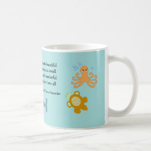 Niedliche Meereslebewesen mit inspirierendem Zitat Kaffeetasse
