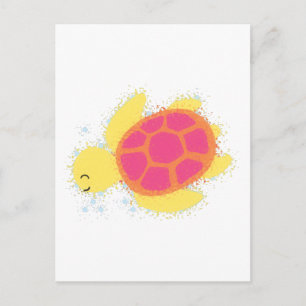 Niedliche Meeresschildkröte Postkarte