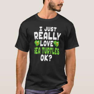 Niedliche Meeresschildkröten in Herz I Liebe Meere T-Shirt