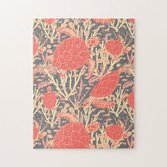 Niedliche Meeresschildkröten Puzzle (Vertikal)