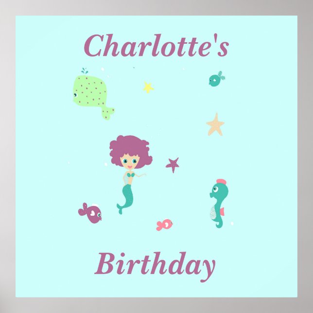 Niedliche Meerestiere Poster (Vorne)