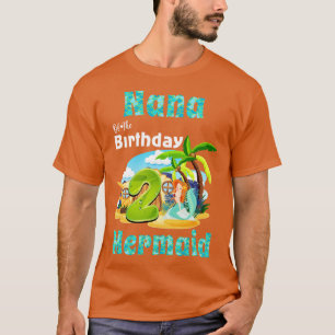 Niedliche Meerjungfrau Nana am 2. Geburtstag T-Shirt