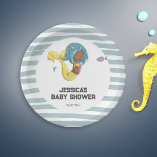 Niedliche Meerjungfrau Pappteller