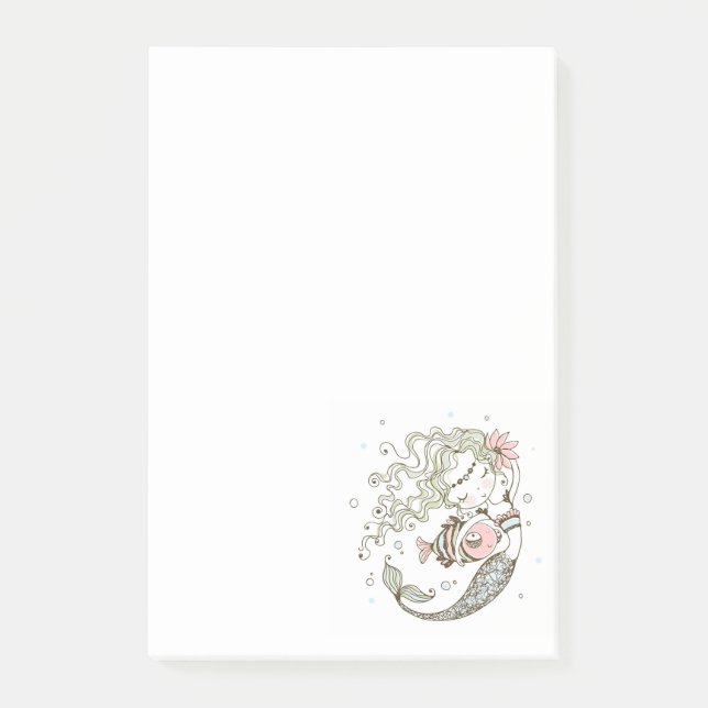 Niedliche Meerjungfrau Post-it Klebezettel (Vorderseite)