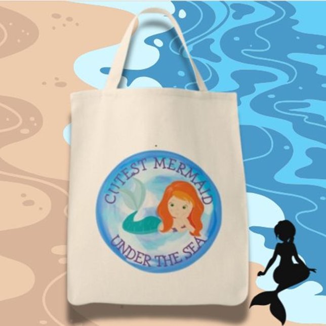 Niedliche Meerjungfrau Tragetasche (Make Her Birthday Magical with Mermaid Tote Bags!)