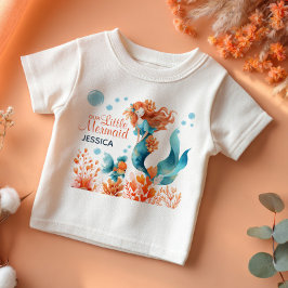 Niedliche Meerjungfrau Wasserfarbe unter dem Namen Baby T-shirt