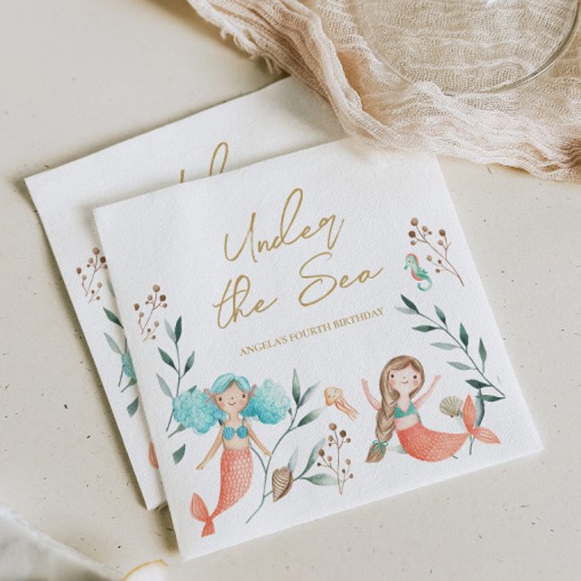 Niedliche Meerjungfrauen Serviette (Von Creator hochgeladen)