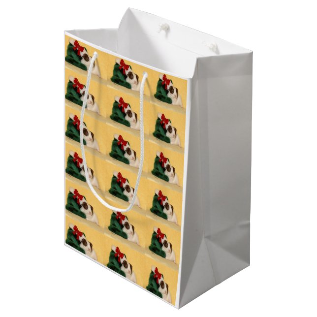 Niedliche Meerschweinchen-Geschenk-Tasche Mittlere Geschenktüte (Vorderseite Schrägansicht)