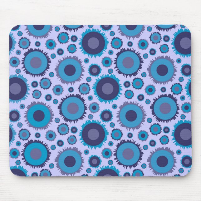 Niedliche, mehrblaufarbige Suns-Muster Mousepad (Vorne)