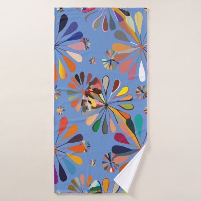 Niedliche mehrfarbige Blume Badehandtuch (Badehandtuch)