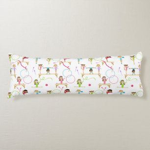 Niedliche mehrfarbige Gymnastik Kindermuster Seitenschläferkissen