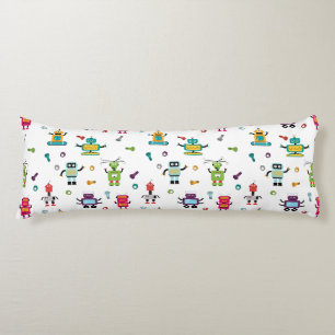 Niedliche mehrfarbige Roboter Kids Roboter Muster Seitenschläferkissen