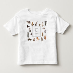 Niedliche, mehrkätzige Katzen Adortierbarer, benut Kleinkind T-shirt