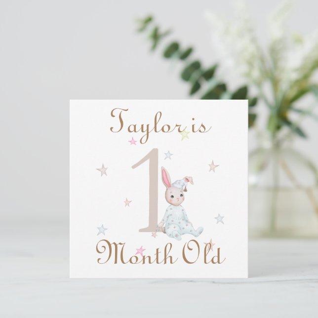 Niedliche Meilensteine markieren 1 und 2 Monate al (Stehend Vorderseite)