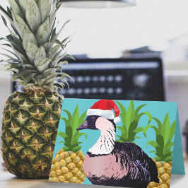 Niedliche Mele Kalikimaka Hawaiian Nene Gänse Anan Feiertagskarte