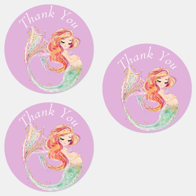 NIEDLICHE MERMAID BABY SHOWER PINK Muttermarken Etiketten (Gruppe)