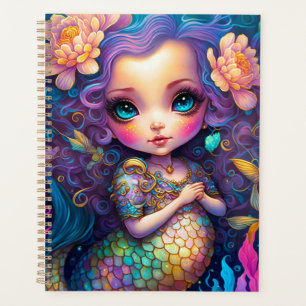 Niedliche Mermaid Fantasy Art Planer
