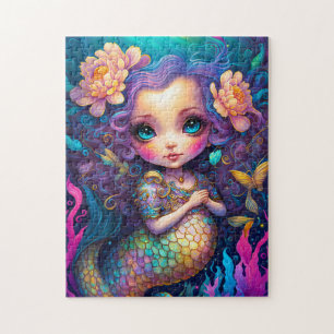 Niedliche Mermaid Fantasy Art Puzzle