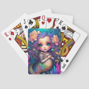 Niedliche Mermaid Fantasy Art Spielkarten
