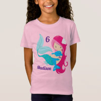 Niedliche Mermaid Geburtstagspartei Custom Kids