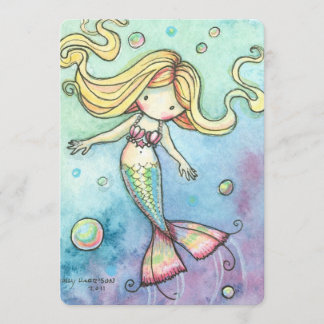 Niedliche Mermaid Geburtstagsparty lädt zu Mädchen Einladung