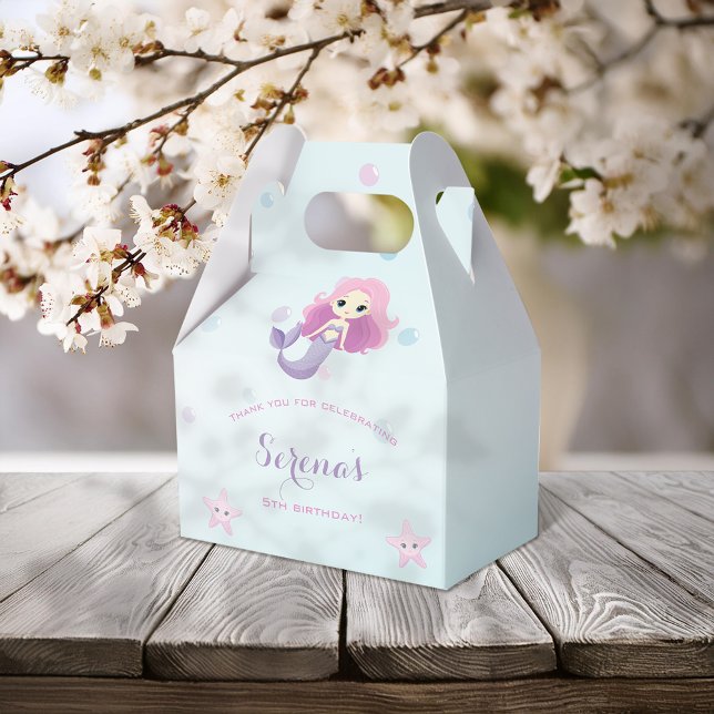 Niedliche Mermaid Girl Birthday Party Geschenkschachtel (Von Creator hochgeladen)