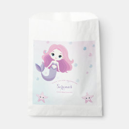 Niedliche Mermaid Girl Birthday Party Geschenktütchen