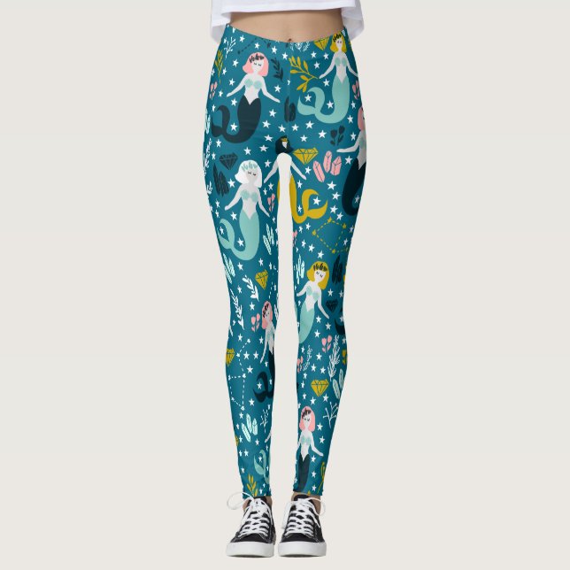 Niedliche Mermaid-Leggings Leggings (Vorderseite)