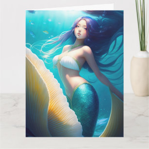 NIEDLICHE MERMAID MIRL ART BLANK GREETKARTEN KARTE