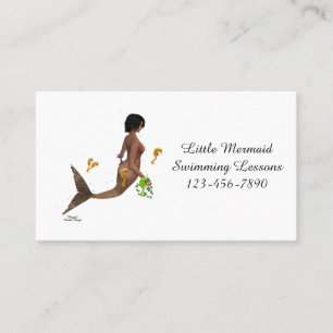 Niedliche Mermaid mit Seepferd-Visitenkarte Visitenkarte