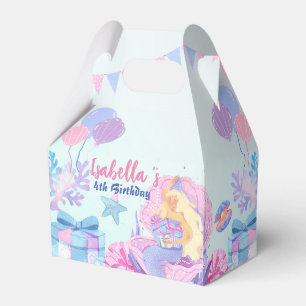 Niedliche Mermaid Rainbow Watercolor Geburtstagspa Geschenkschachtel