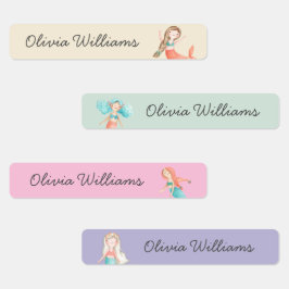 Niedliche Mermaids Tageskursname Kleidung Etiketten