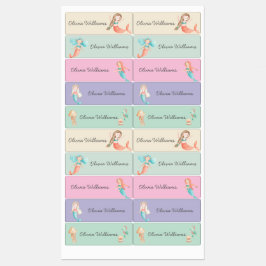Niedliche Mermaids Tageskursname Kleidung Etiketten