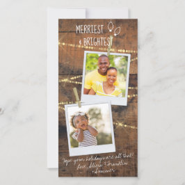 Niedliche Merriest & Brightest 2-Foto-Karte