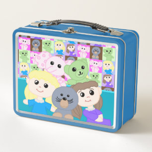 Niedliche Metall-Lunchbox mit Spielzeug-Thema Metall Brotdose