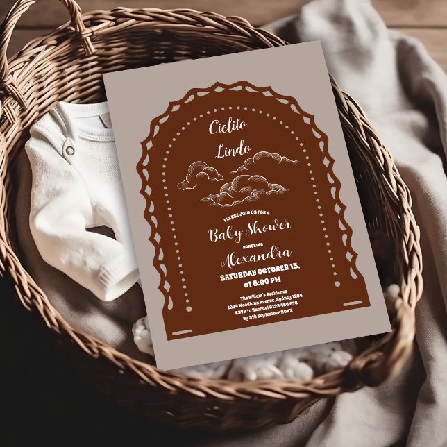 Niedliche mexikanische Cielito Lindo Baby Dusche Einladung (Von Creator hochgeladen)